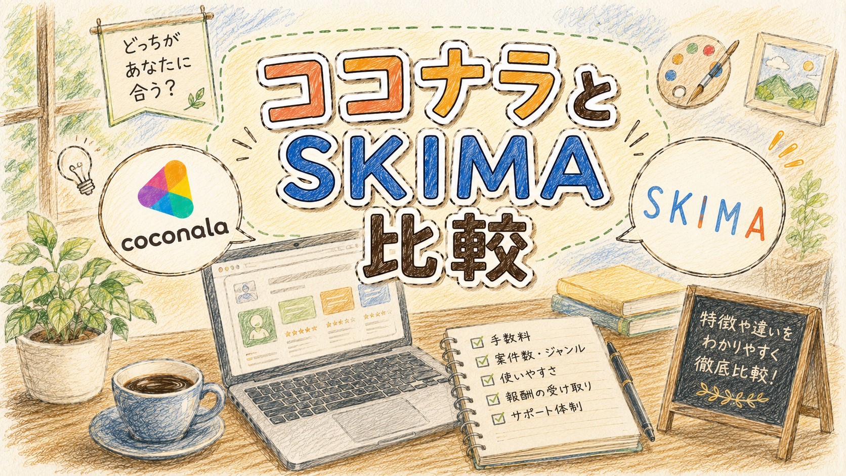 ココナラとSKIMA比較