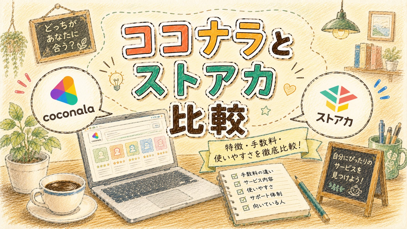 ココナラとストアカ比較